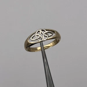 Keltischer Ring 14 Karat zweifarbig Gelbgold Größe 8 - Bild 1 von 5
