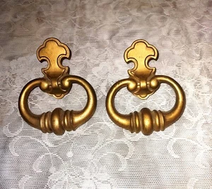 Vintage Pair of Large Keller Dresser Drawer Pulls 2” Hole Spread 4.5" Long - Picture 1 of 6