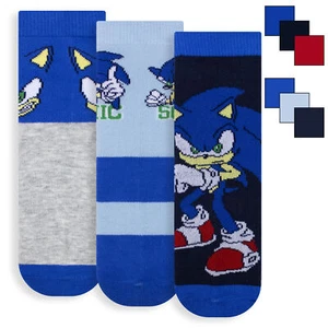 Sonic The Hedgehog Kids Socks Set of 3 Pairs Warm Cotton 6882 - Picture 1 of 13
