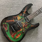 Custom Skull&Snake Style ST Electric Guitar Rosewood Fingerboard Fast Shipping