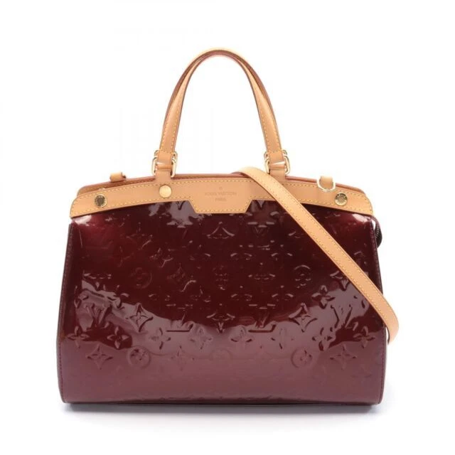 Louis Vuitton Shoulder Bag MM Red Leather