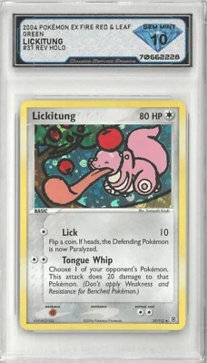 2004 Pokémon Fire Red & Leaf Green LICKITUNG #37 Reverse Holo💎DSG 10 Gem Mint - Image 1 of 2