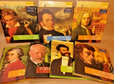 🎶CLASSIC COMPOSERS🎶 7 CD SET Mozart Bach Handel Chopin Schubert Wagner Brahms - Image 1 of 4