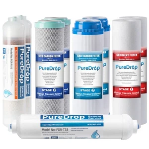 PureDrop PDR-F9K 1-Year RO Water Filter Replacement Set for 6-Stage Systems - Picture 1 of 1