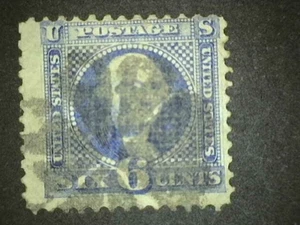 US Scott #115 Used Fine 6 Cent 1869 George Washington Stamp CV 225.00 $29.95 - Picture 1 of 2