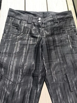 Pantalones Cortos Poleci Negros Talla 4 Pequeños Agujeros para Cinturón Bolsillos Fromt Cremallera Botones Foto 1 de 4