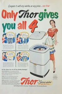 1951 Thor Spinner washer with Hydro Swirl Action Vintage Ad - Picture 1 of 1