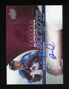 2008-09 Upper Deck Trilogy Darcy Tucker Superstar Scripts Auto #SS-DT Avalanche 