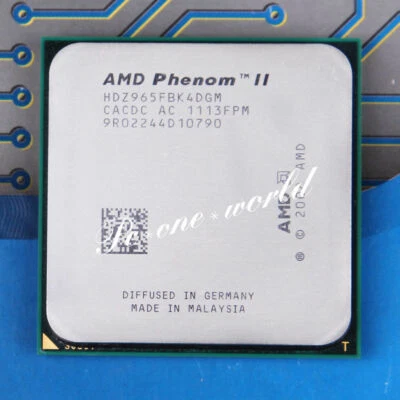 AMD Phenom II X4 965 3.4 GHz Quad-Core Socket AM3 AM2+ 125W CPU Processor - Image 1 of 4