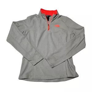 Suéter Pullover Polar Gris Rosa Neón/Naranja The North Face Para Mujer S - 1/4 Cremallera - Imagen 1 de 9