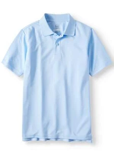 Wonder Nation Boys SIZE S BLUE Uniform Short Sleeve Performance Polo --D8-- - Picture 1 of 2