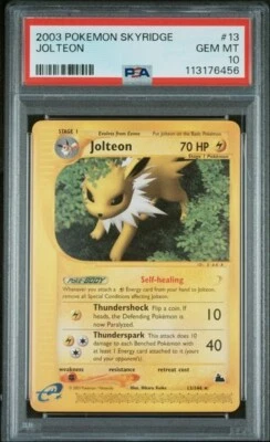 Jolteon PSA 10 NEW CERT Skyridge 13/144 Pokemon Regular - Image 1 of 2