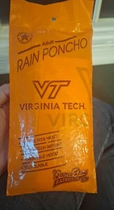 Nuevo en Paquete Poncho de Lluvia Virginia Tech Adulto Día del Juego Equipo de Lluvia Talla Única para la mayoría - Imagen 1 de 2