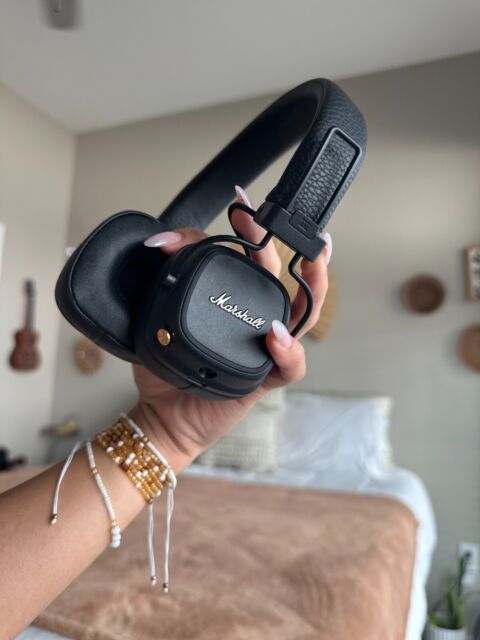 Marshall Major III - Auriculares inalámbricos Bluetooth en la oreja, color  negro