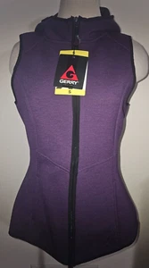 Women's Gerry Blackberry Purple Full Zip Sleeveless Hooded Neoprene Vest Small - Picture 1 of 3