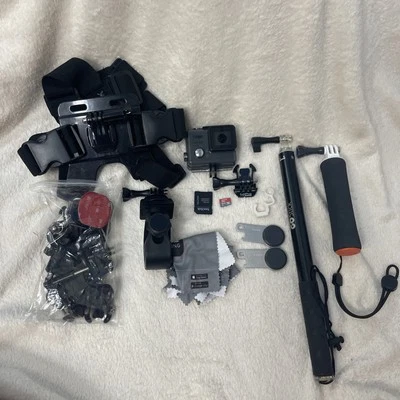 Gopro Hero+ Camera plus Float Stick, Chest Strap, & Accessories 32 & 64 GB SDs - Image 1 of 4