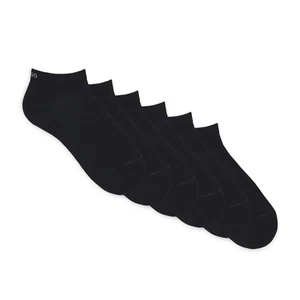 Pack de 6 calcetines tobilleros Hugo Boss con logotipo en negro para hombre - Imagen 1 de 3