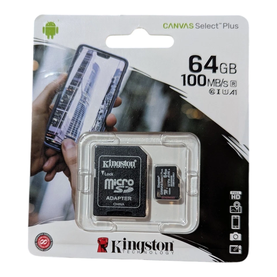 X7. Карта microSD Kingston Canvas Select Plus 64 ГБ - Изображение 1 из 1