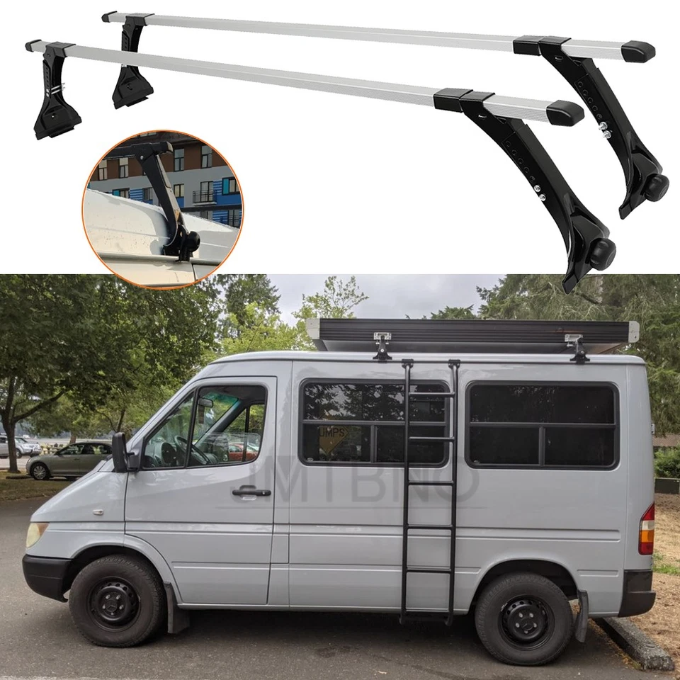 Portaequipajes barra transversal superior riel portaequipajes para furgoneta Mercedes-Benz Sprinter 63" Foto 1 de 4