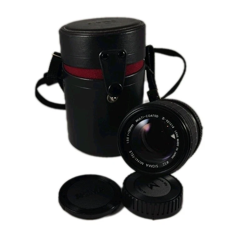 Sigma Mini-Tele 1:3.5 135MM Konika mount Lens with caps and case - Image 1 of 3