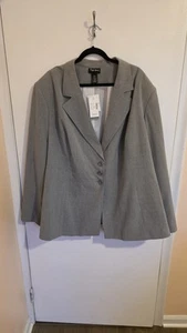 Maggie Barnes Blazer Womens Plus Size 5X Gray Office Professional Academia NWT - Picture 1 of 12