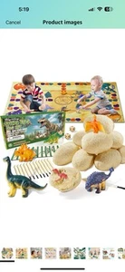 Dinosaur Eggs Dig Kit Toys - 12 Dino Fossil Eggs Excavation Kits with Game Mat f - Picture 1 of 9