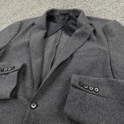 J Crew Blazer Mens M Gray Knit Wool Blend 2 Button Unstructured Suit Coat Jacket - Image 1 of 4