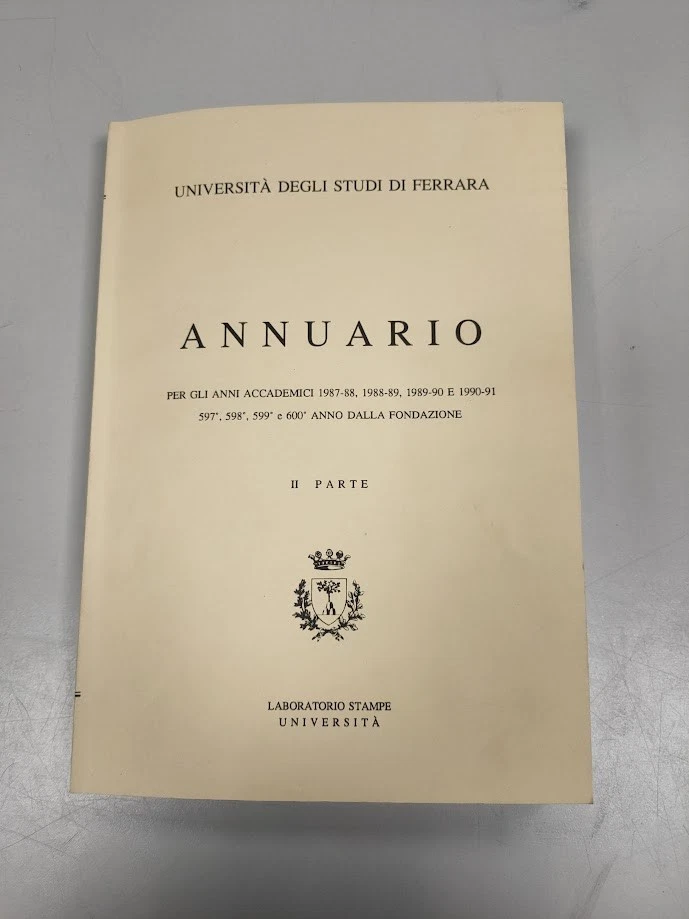 Libro Annuario per gli Anni Accademici 1987-88, 1989-90, 1990-91 Anno 1991 - Immagine 1 di 1