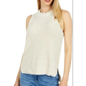 Top Madewell Mujer Sin Mangas Marfil Crema Aberturas Laterales Sin Mangas Algodón S Usado en Excelente Condición - Imagen 1 de 10