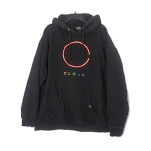 CLOAK Brand XXL sudadera con capucha oculta a vista lisa negra  - Imagen 1 de 8