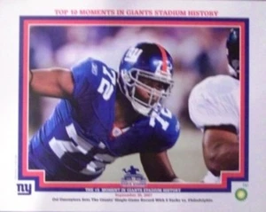 NFL FOOTBALL - NEW YORK GIANTS TOP MOMENTS IN HISTORY - SET OF 2 PHOTOS - Picture 1 of 2