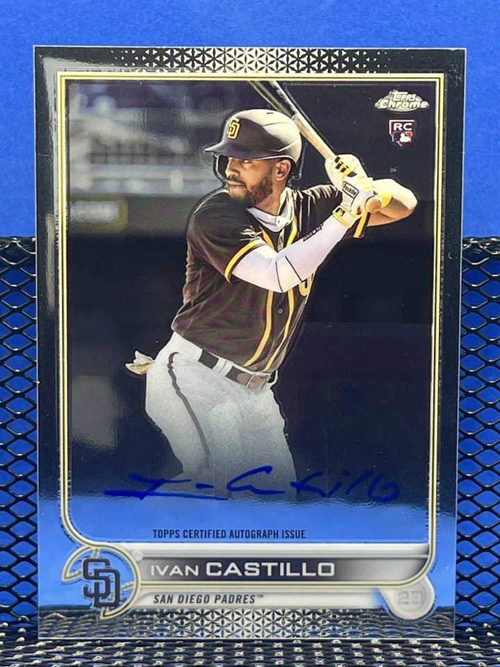 2022 Topps Chrome IVAN CASTILLO On Card Auto San Diego Padres RC Rookie - Image 1 of 1