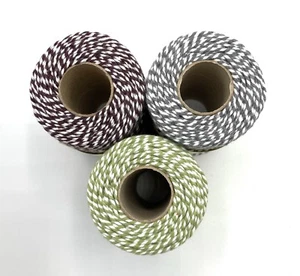 10m Length Natural Bakers Twine 2 Tone Sage Green Brown Grey Neutral String - Picture 1 of 4