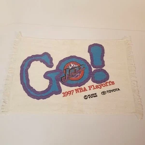 Vintage, Utah Jazz 1997 Playoffs, Rally Towel, Exclusive Arena Giveaway, KJZZ TV - Picture 1 of 9