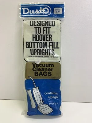 Dusto Brand Hoover Vacuum Bags for Bottom Fill Uprights Style D 10 Set Of 4 - Image 1 of 4