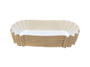 Paper Hot Dog Tray Heavy Weight Fluted White Paper 6" (50) - Picture 1 of 2