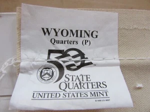 $25 Unopened Mint Bag, 2007-P Wyoming State Quarters - Picture 1 of 3