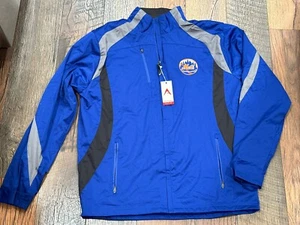 New York Mets MLB Men's Antigua Full Zip Lightweight Windbreaker Jacket Large - Picture 1 of 11