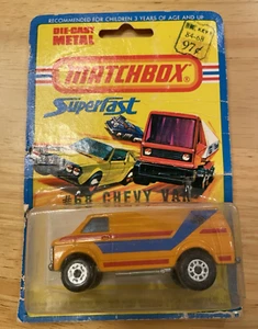 1976 Matchbox Superfast Chevy Van No. 68 original but worn card slit in plastic - Picture 1 of 12