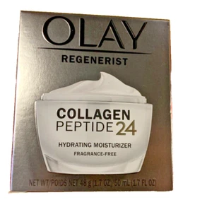 Olay Regenerist Kollagen Peptid24 feuchtigkeitsspendende Feuchtigkeitscreme duftstofffrei 48g NEU - Bild 1 von 3