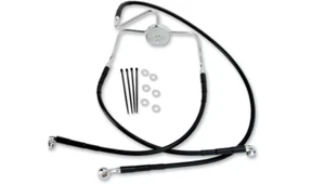 1998-2007 Harley Davidson Road King Drag Specialties Front Brake Line Kit BLACK - Picture 1 of 1