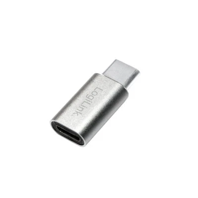 LogiLink USB-C Adapter auf Micro USB Buchse Silber Smartphone MacBook Chromebook - Bild 1 von 3