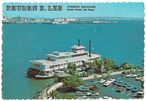 Riverfront Restaurant Reuben E. Lee Harbor Island San Diego Vintage Postcard #40 - Picture 1 of 2
