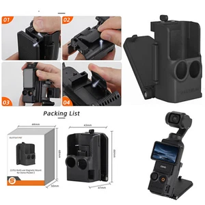 360° Degrees Rotated Magnetic Mount for DJI Osmo Pocket3 Camera Bracket - Picture 1 of 20