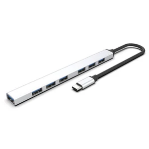 7 Ports USB C Hub Type C to USB 3.0 Hub Adapter For PC Mac Phone MacBook Pro - Picture 1 of 7