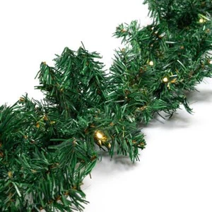 Guirnalda para Abeto Postizo Guirnalda Navidad Decoración Verde Iluminado Luz 5m - Imagen 1 de 9