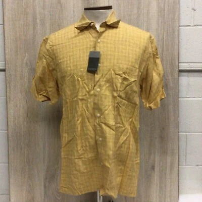 VINTAGE STATEMENTS MEN'S SHORT SLEEVE BUTTON DOWN SHIRT SIZE M NWT V29 - Image 1 of 4