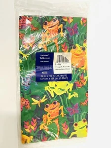 Amscan Frogs & Friends Tablecover Plastic Tablecloth Jungle Party 54x102” New  - Picture 1 of 4