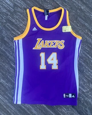 Camiseta Adidas Brandon Ingram Los Angeles Lakers 14 Juvenil Grande Morado Dorado Foto 1 de 4