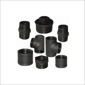 BLACK MALLEABLE IRON PIPE FITTINGS BSP 1/8" - 4" - UK VAT Registered Seller - Picture 1 of 15